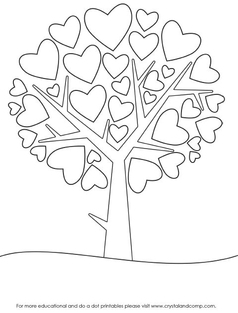 Tree Heart Coloring Pages Free Plants Coloring Pages Kidadl