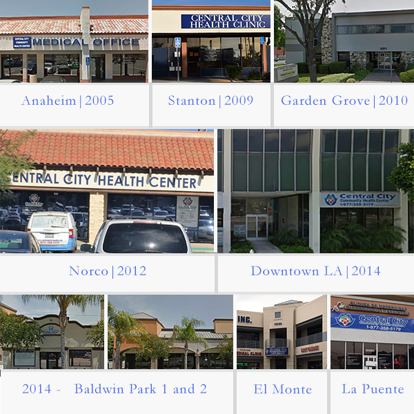 History of Locations at CCCHC