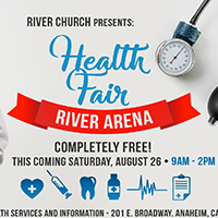 This is a small image of flyer from River Church Presents Health Fair