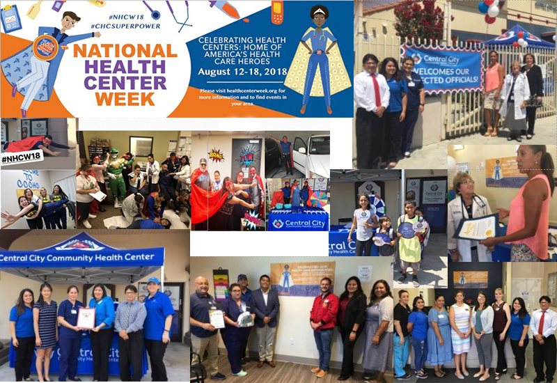 Collage images of CCCHC celebrating Community Health Center Week