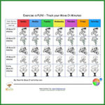 Coloring Exercise Tracker - Being Active is Fun Healthy Goals - Printable Tracking Sheet More Nutrition Fun from www.ChefSolus.com Copyright © Nourish Interactive, All Rights Reserved