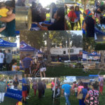 Colage of images showing our event at Baldwin Park showing visitors and health center staff