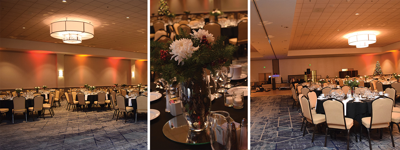 Images of Holiday Ball and Table Settings